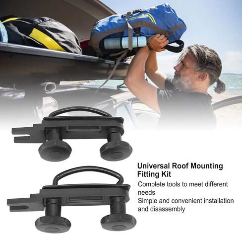 4 قطع صندوق السقف العالمي U Bolt Clamps طقم تركيب السقف مع 8 حشيات مطاطية، 4 لوحة معززة، 8 صامولة قفل، 2 ضمادة، ملحقات أمتعة السقف لمعظم الموديلات in Saudi Arabia
