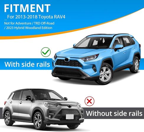 قضبان متقاطعة لحامل السقف، قضبان سقف متوافقة مع قضبان تويوتا RAV4 2013-2018 لحامل البضائع على السطح، والأمتعة، والكاياك، والدراجة، والتزلج على الجليد in Kuwait