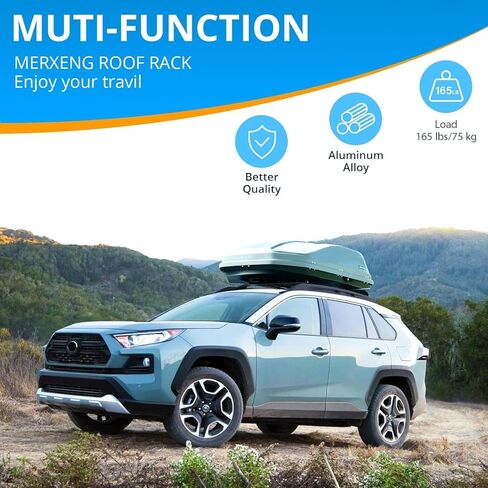 قضبان متقاطعة لحامل السقف، قضبان سقف متوافقة مع قضبان تويوتا RAV4 2013-2018 لحامل البضائع على السطح، والأمتعة، والكاياك، والدراجة، والتزلج على الجليد in Kuwait