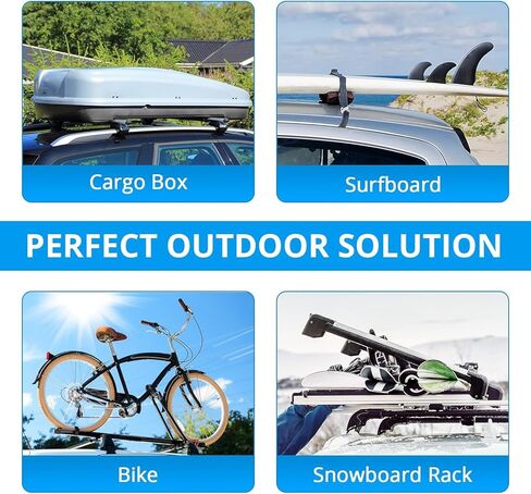 قضبان متقاطعة لحامل السقف، قضبان سقف متوافقة مع قضبان تويوتا RAV4 2013-2018 لحامل البضائع على السطح، والأمتعة، والكاياك، والدراجة، والتزلج على الجليد in Kuwait