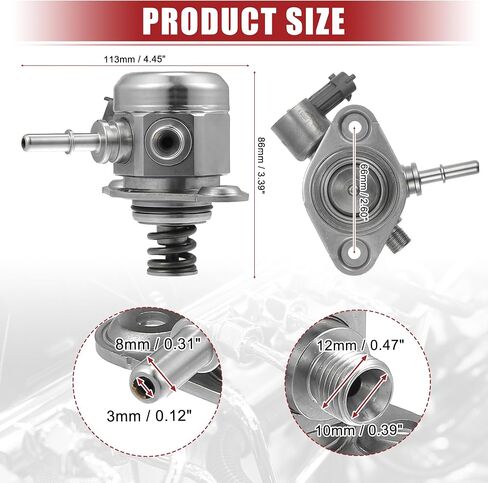 ACROPIX High Pressure Fuel Pump Fit for Hyundai Santa Sonata Tucson 2014-2015 Fit for Kia Optima Sorento Sportage High Pressure Mechanical Fuel Pump 35320-2G740 - Pack of 1 Silver Tone in Saudi Arabia
