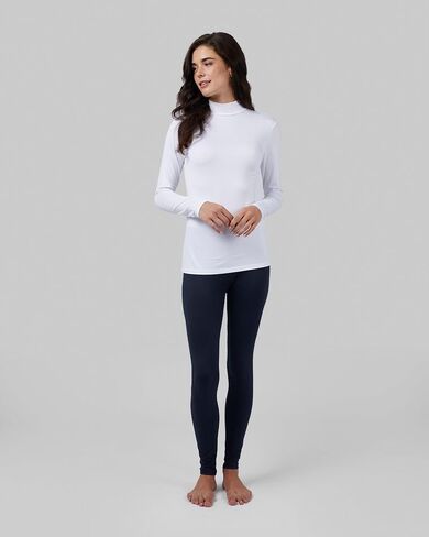 32 Degrees Women's Lightweight Baselayer Mock Top | Form Fitting | Long Sleeve | 4-Way Stretch | Thermal in Saudi Arabia