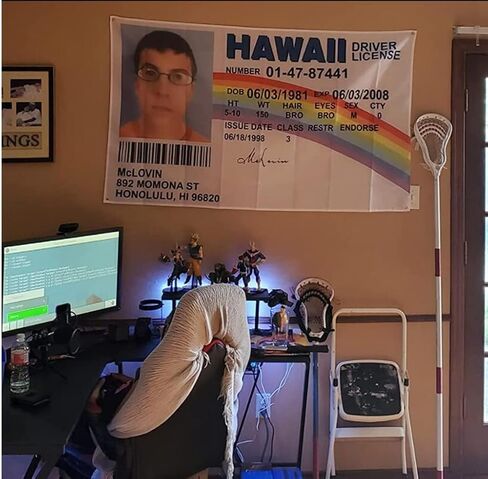 McLovin ID Flag 3x5Feet Fake Driver License Banner Flag for Fraternities Man Cave Room Decor College Parties in Saudi Arabia