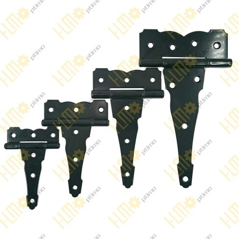 HLMOptimo 4 inch Strap Hinges Shed Door Hinges Heavy Duty T Hinges Decorative T Hinges Door Hinges Gate Hinges Rustproof Classic Antique Hinge w/Screws (4, 4 inch) in Saudi Arabia