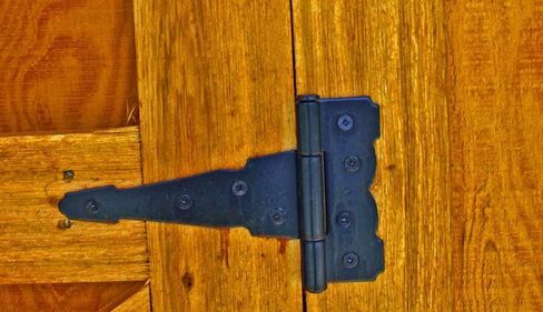 HLMOptimo 4 inch Strap Hinges Shed Door Hinges Heavy Duty T Hinges Decorative T Hinges Door Hinges Gate Hinges Rustproof Classic Antique Hinge w/Screws (4, 4 inch) in Saudi Arabia