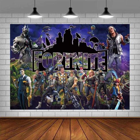 Battle Royale Backdrop Poster Video Game Party Supplies Happy Birthday Banner Gamer Backdrop Kids Wall Decoration 7x5Ft in Saudi Arabia