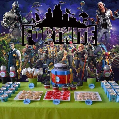Battle Royale Backdrop Poster Video Game Party Supplies Happy Birthday Banner Gamer Backdrop Kids Wall Decoration 7x5Ft in Saudi Arabia