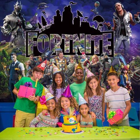 Battle Royale Backdrop Poster Video Game Party Supplies Happy Birthday Banner Gamer Backdrop Kids Wall Decoration 7x5Ft in Saudi Arabia
