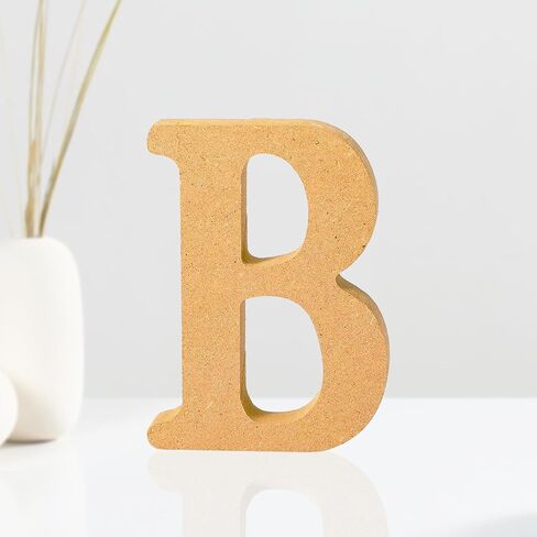AOCEAN 4 Inch Designable Wood Letters Unfinished Wood Letters for Wall Decor Decorative Standing Letters Slices Sign Board Decoration for Craft Home Party Projects (G0 in Saudi Arabia