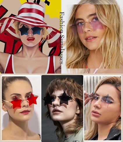 BOJOD Dripping Heart Shaped Sunglasses for Women Heart Glasses Trendy Sunglasses for Party in Saudi Arabia