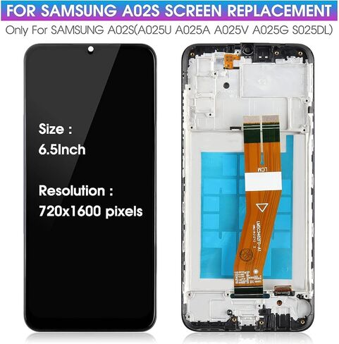 Eaglewireless LCD Display Touch Screen Digitizer Assembly with Frame for Samsung Galaxy A02s SM-A025U A025A A025U1 s124dl (Not for A025F) in Saudi Arabia