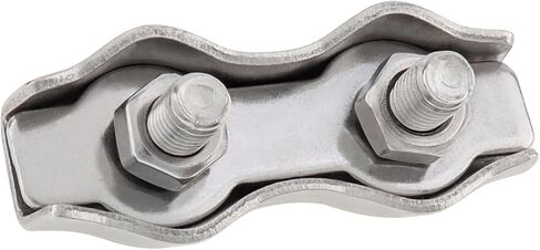 10pcs M4 Duplex 2-Post Cable Clamps, 304 Stainless Steel Duplex Wire Rope Clips for 3mm Diameter Double Bolt Cable Clamp in Saudi Arabia