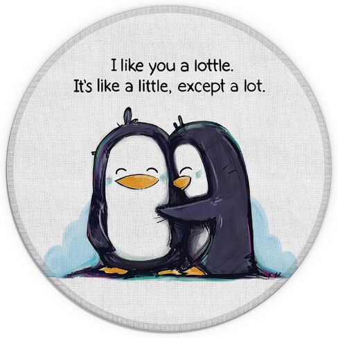 لوحة ماوس لطيفة من Penguin - هدايا البطريق، لوحة ماوس مستديرة مقاومة للماء مقاس 7.9 × 7.9 بوصة، صغيرة، ديكور البطريق، هدايا البطريق للنساء، هدايا للأزواج، أشياء البطريق in Saudi Arabia