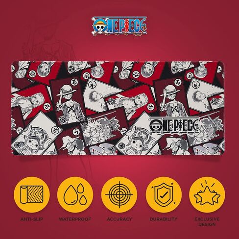 One Piece XXL Mouse Pad - Desk Pad - 31.5" x 13.78" Non-Slip Rubber Base Mouse Pad, Gaming Mouse Pad, Keyboard Mouse Mat - Manga Gifts in Saudi Arabia