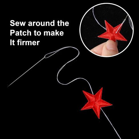84Pcs Star Iron on Patches Easy Iron on/Sewing on Embroidered Applique Patches, 21Colors 1.2 in Fabric Star Patch Bulk for DIY Craft Backpack Bag Hat Jacket Clothing T-Shirt Decoration in Saudi Arabia