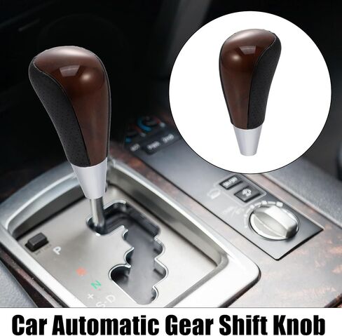 X AUTOHAUX Car Automatic Gear Stick Shift Knob for Toyota RAV4 Corolla Avalon Yaris 4Runner Sienna Camry Tacoma for Lexus ES GS SC RX LS Black Brown Wood Pattern in Saudi Arabia