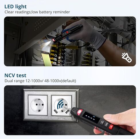 جهاز قياس متعدد ذكي 3 في 1 مع قلم اختبار جهد عدم الاتصال ومقياس تسلسل الطور TRMS 6000 عدد قلم كهربائي متعدد التعريف التلقائي in Kuwait