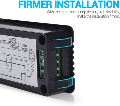 MICTUNING AC LCD عرض رقمي متعدد مقياس التيار الكهربائي الفولتميتر 80-260 فولت 0-100A الجهد الحالي تردد الطاقة عامل الطاقة متر مع محول تيار أساسي منفصل in Kuwait
