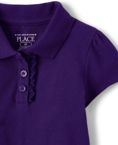The Children's Place Girls' Toddler Mulipack Short Sleeve Ruffle Pique Polos in Saudi Arabia