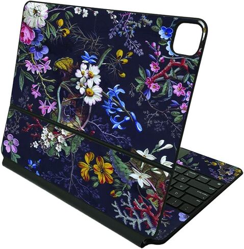 جلد MIGHTY SKINS متوافق مع لوحة مفاتيح Apple Magic لجهاز iPad Pro 12.9 بوصة (الجيل الخامس) - زهر منتصف الليل | غطاء ملتف من الفينيل واقٍ ومتين وفريد ​​من نوعه | سهل الاستخدام | صنع في الولايات المتحدة الأمريكية in Kuwait