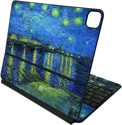 جلد MIGHTY SKINS متوافق مع لوحة مفاتيح Apple Magic لجهاز iPad Pro 12.9 بوصة (الجيل الخامس) - زهر منتصف الليل | غطاء ملتف من الفينيل واقٍ ومتين وفريد ​​من نوعه | سهل الاستخدام | صنع في الولايات المتحدة الأمريكية in Kuwait