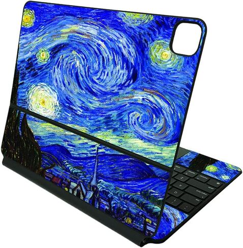 جلد MIGHTY SKINS متوافق مع لوحة مفاتيح Apple Magic لجهاز iPad Pro 12.9 بوصة (الجيل الخامس) - زهر منتصف الليل | غطاء ملتف من الفينيل واقٍ ومتين وفريد ​​من نوعه | سهل الاستخدام | صنع في الولايات المتحدة الأمريكية in Kuwait