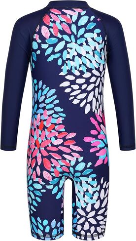 TFJH E 1PCS Long Sleeve Girls Bathing Suits Rashguard Swimsuits UV 50+ Beachwear 469 Daisy Navy Long 128/134 in Saudi Arabia