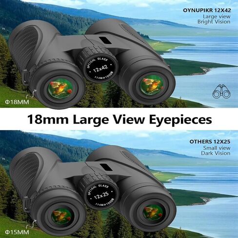 12x42 Binoculars for Adults High Powered with Phone Adapter and Upgraded Tripod, Waterproof Binoculars for Bird Watching Hunting Travel Hiking in Kuwait