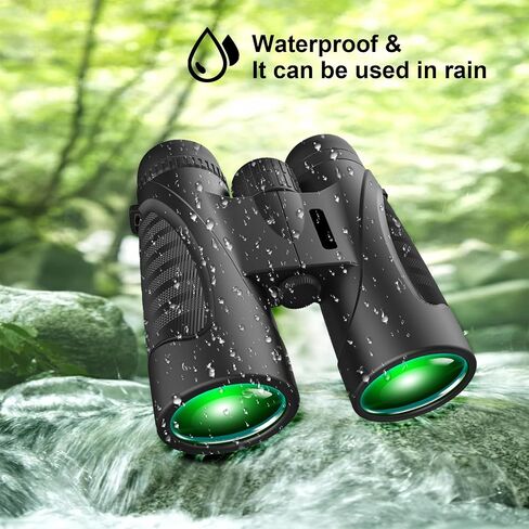 12x42 Binoculars for Adults High Powered with Phone Adapter and Upgraded Tripod, Waterproof Binoculars for Bird Watching Hunting Travel Hiking in Kuwait