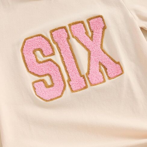 Toddler Baby Girl Boy Birthday Outfit One/Two/Three/Four/Five/Six Embroidery T-shirt Shirts Birthday Gift in Saudi Arabia