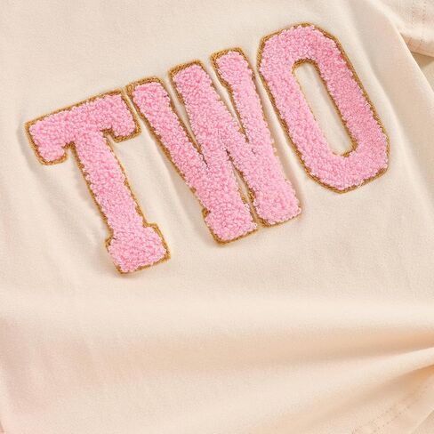 Toddler Baby Girl Boy Birthday Outfit One/Two/Three/Four/Five/Six Embroidery T-shirt Shirts Birthday Gift in Saudi Arabia