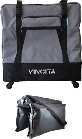 Vincita Sightseer 3.5 Soft Transport Bag for Brompton Folding Bicycle - with Garment Bag, Four Detachable Wheels and Shoulder Strap Brompton Bike Bag Lightweight Solution for Air Traveling in Saudi Arabia