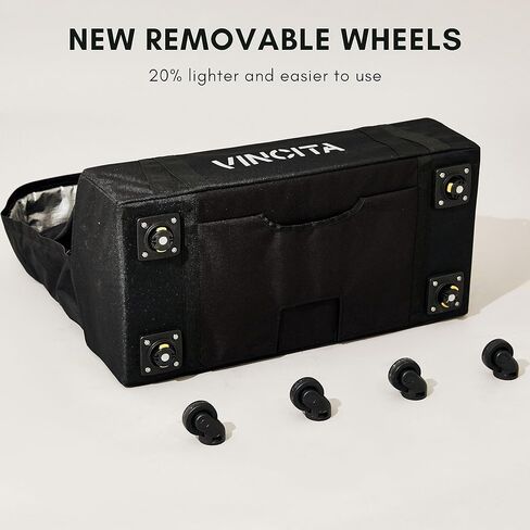 حقيبة نقل ناعمة من Vincita Sightseer 3.5 لدراجة Brompton القابلة للطي - مع حقيبة ملابس وأربع عجلات قابلة للفصل وحزام كتف Brompton Bike Bag حل خفيف الوزن للسفر الجوي in Kuwait