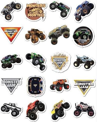 20 Pcs Value Pack Monster Decal Jam Sticker Waterproof Vinyl Aesthetic SUV Truck Colorful Laptop Bike Car Luggage Skateboard Water Bottle Guitar Windows Bumper Tumbler in Kuwait