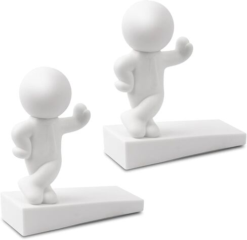Decorative Gray Door Stopper, 2 Pack, Non-slip, Lightweight, Cute Design for Home and Office in Saudi Arabia