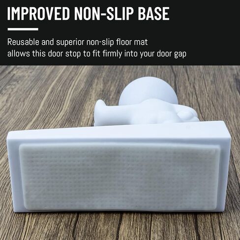 Decorative Gray Door Stopper, 2 Pack, Non-slip, Lightweight, Cute Design for Home and Office in Saudi Arabia