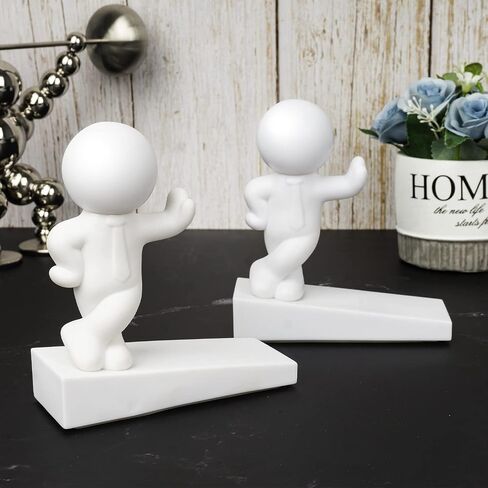 Decorative Gray Door Stopper, 2 Pack, Non-slip, Lightweight, Cute Design for Home and Office in Saudi Arabia