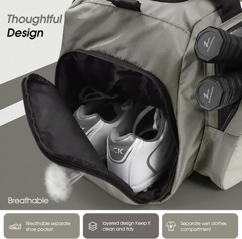 Pickleball Bag for Men Women 40L Large Pickle Ball Gym Duffle Backpack with Waterproof Compartment - Unisex Tote & Crossbody Sling Multi Carry with Strap - Holds 2 Paddles Shoes Water Bottle in Kuwait