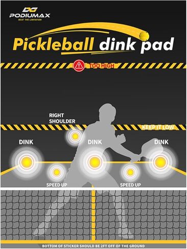 وسادة PodiuMax Pickleball Dink لتحسين الدقة والتحكم، مساعد التدريب على كرة Pickleball Rebounder، ملصق مثقاب للحائط في الهواء الطلق in Kuwait