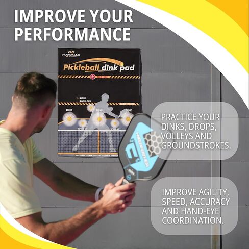 وسادة PodiuMax Pickleball Dink لتحسين الدقة والتحكم، مساعد التدريب على كرة Pickleball Rebounder، ملصق مثقاب للحائط في الهواء الطلق in Kuwait