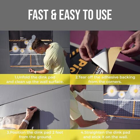 وسادة PodiuMax Pickleball Dink لتحسين الدقة والتحكم، مساعد التدريب على كرة Pickleball Rebounder، ملصق مثقاب للحائط في الهواء الطلق in Kuwait