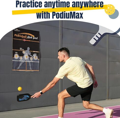 وسادة PodiuMax Pickleball Dink لتحسين الدقة والتحكم، مساعد التدريب على كرة Pickleball Rebounder، ملصق مثقاب للحائط في الهواء الطلق in Kuwait