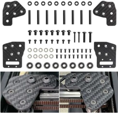 FYSETC Voron2.4 3D Printer Accessories - CNC CarbonFiber XY Joint Kit: High Strength Ultra-Light Aluminum Alloy Easy Installation 3D Printer Parts Compatible Vorn 2.4 Triden X Y Axis Timing Belt in Saudi Arabia