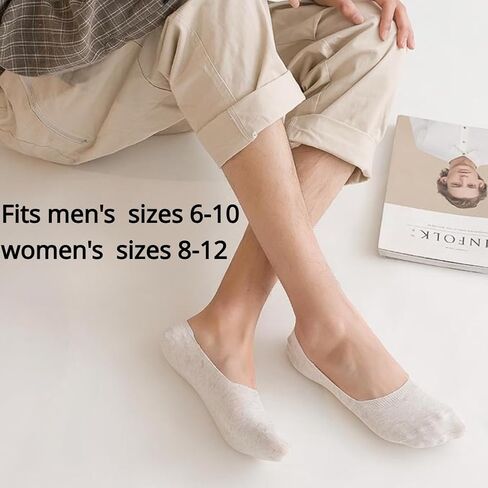 10 Pairs No Show Socks Men Women Cotton Low Socks Men Unisex Soft with Grips for Loafers Sneakers Lightweight Socks in Saudi Arabia