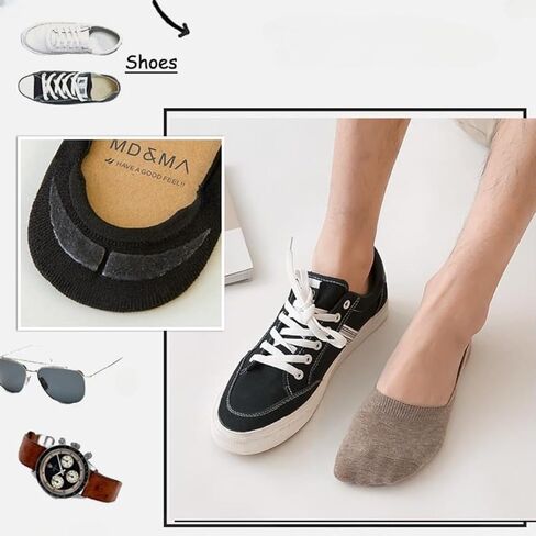10 Pairs No Show Socks Men Women Cotton Low Socks Men Unisex Soft with Grips for Loafers Sneakers Lightweight Socks in Saudi Arabia