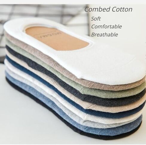 10 Pairs No Show Socks Men Women Cotton Low Socks Men Unisex Soft with Grips for Loafers Sneakers Lightweight Socks in Saudi Arabia