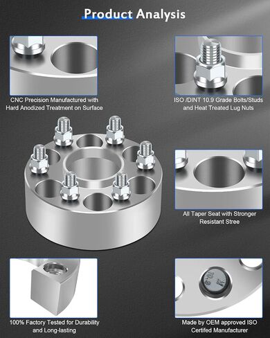 ECCPP 4x 6 lug Wheel Spacers 6x4.5 to 6x4.5 12x1.25 66.1mm 2" inch fit for 2005-2019 for Nissan Frontier 2005-2012 for Nissan Pathfinder 2005-2015 for Nissan Xterra in Saudi Arabia