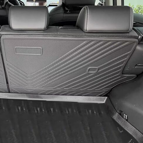 MotorFansClub Rear Seat Cover Mats Liner Backrest Mat Fit for RAV4 2019 2020 2021 2022 2023 2024 Rear Seat Back Cover Protectors Cargo Liner Black in Saudi Arabia
