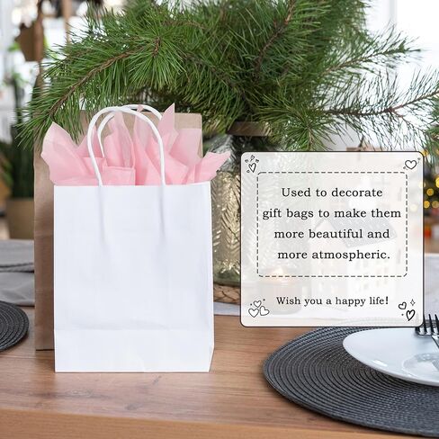 PINWATT 500 ورقة مقاس 20 بوصة × 30 بوصة من المناديل الورقية البيضاء لأكياس الهدايا ورق التغليف، وحفلات أعياد الميلاد وحفلات الزفاف وحفلات الزفاف وتغليف هدايا الكريسماس والفنون الحرفية لتزيين الحفلات in Kuwait