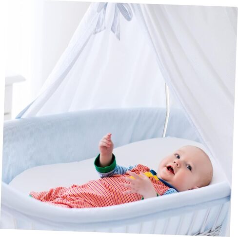 1 Set Net Bracket Baby Holder Baby Accessories Crib Canopy Cot Canopy Holder Crib Tent Bracket for Bed Net Stick Bed Canopy Crib Net Steel Clip-on Bed Curtain White in Kuwait